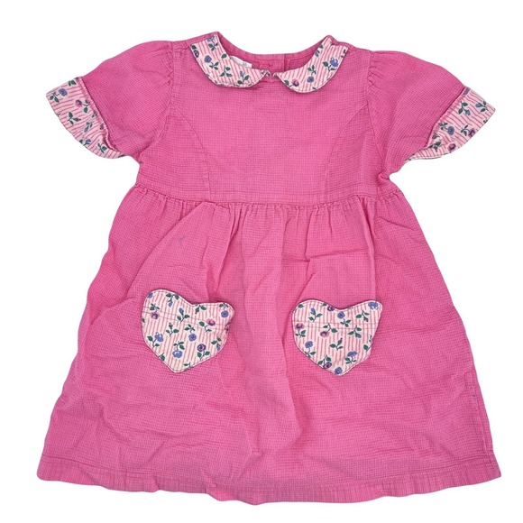Esprit Other - vintage 90s Esprit girls pink‎ dress heart pockets